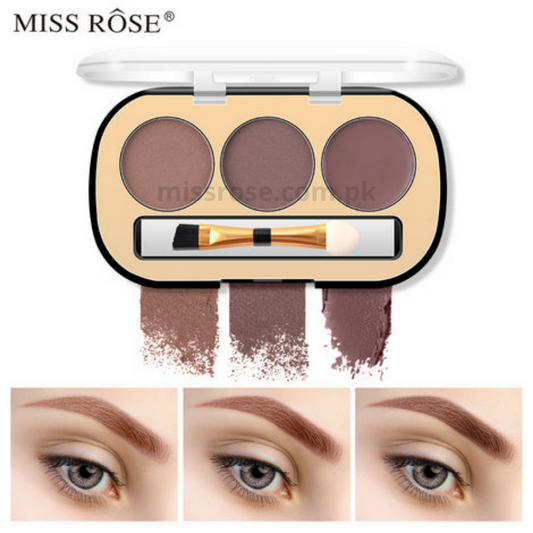 Miss Rose 3-Color Eyebrow Powder Palette | 2-Color Eyebrow Powder & 1-Color Eyebrow Cream - Zari Villas