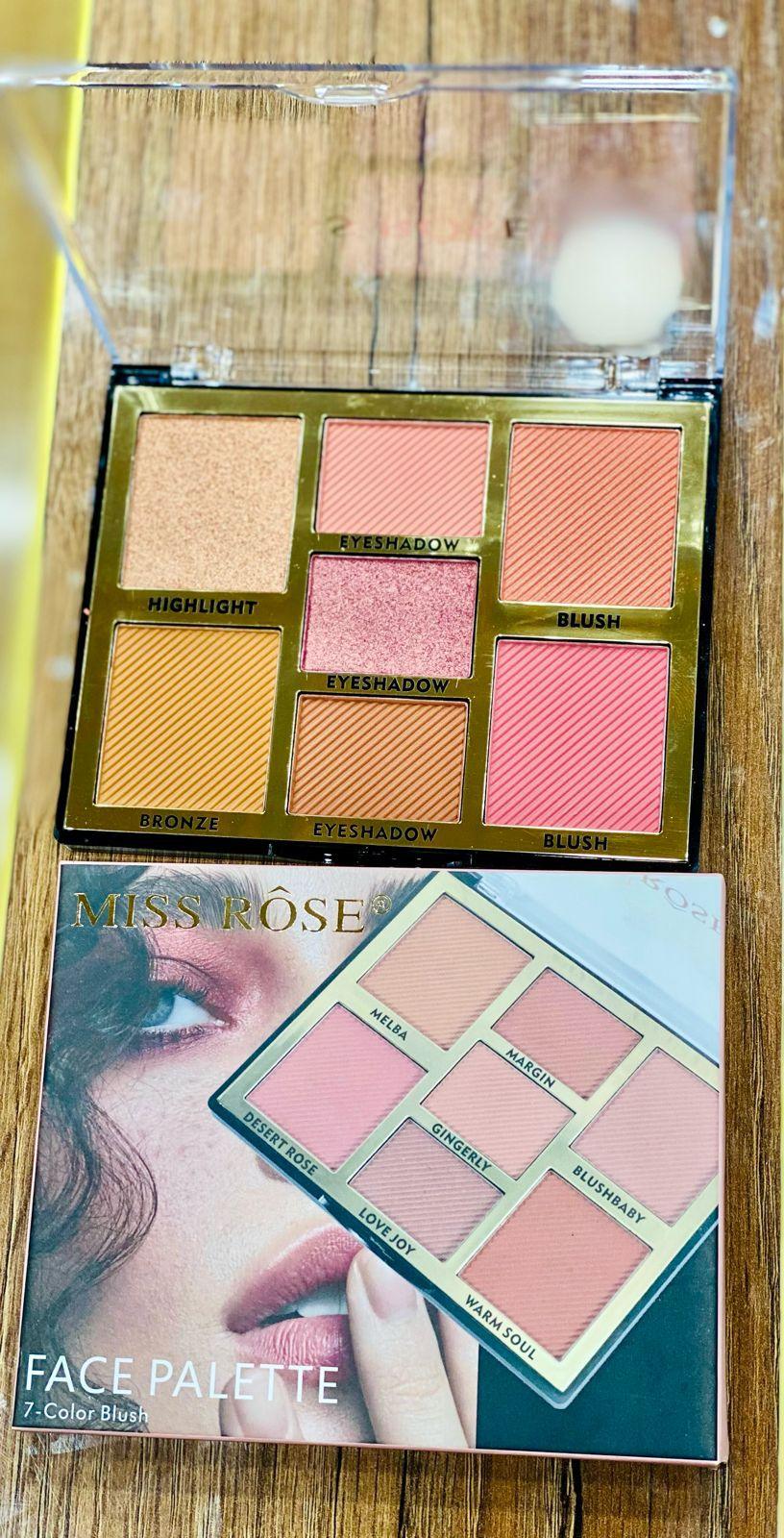 Miss Rose Face Kit - 7-Color Face Palette | Miss Rose 7-Color Blush - Zari Villas
