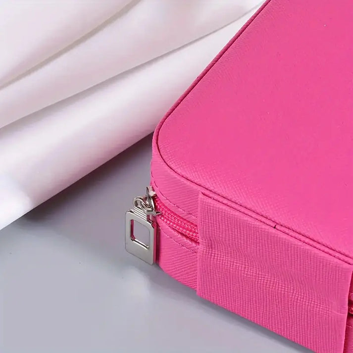 Portable Travel Mini Jewelry Box | Leather Jewellery Organizer - Zari Villas