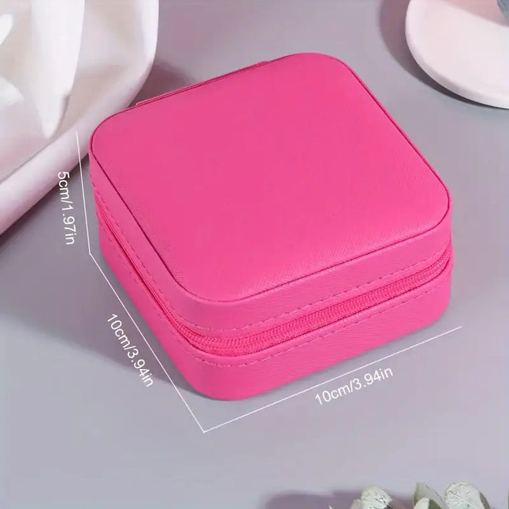 Portable Travel Mini Jewelry Box | Leather Jewellery Organizer - Zari Villas