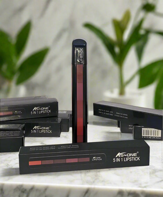 KS-One 5 in 1 Lipstick | 5 Steps Lipstick In 1 | 5 Lipsticks in One - Zari Villas