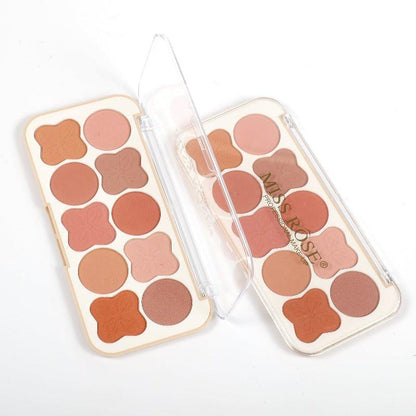 Miss Rose 10-Colors Clover Blusher Palette - Zari Villas