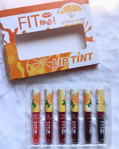 Qoiden Rose Fit Me! Lip Tint pack of 6 | Korean lip tint | Hydrating Lip Color