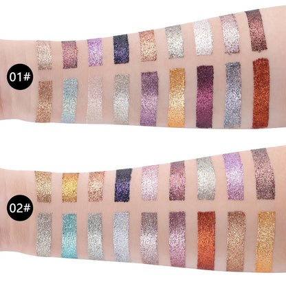 18 Coloured Glitter Eyeshadow | Miss Rose 18-Color Sequin Glitter Eyeshadow Palette