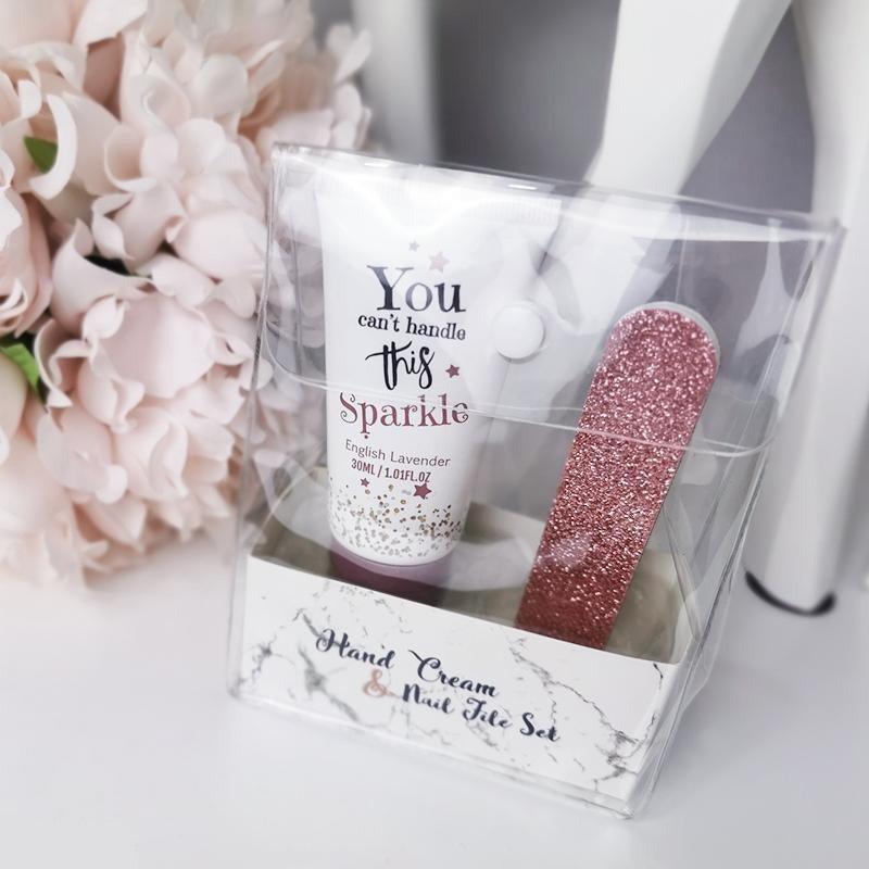 Sparkle Hand Cream & Nail File Set - Infused with Lavender & Shea Butter - Nourishing Hand Cream & Glass Nail File - Zari Villas