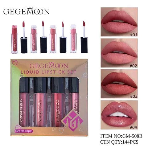 GEGEMOON 4in1 Liquid Lipstick Set