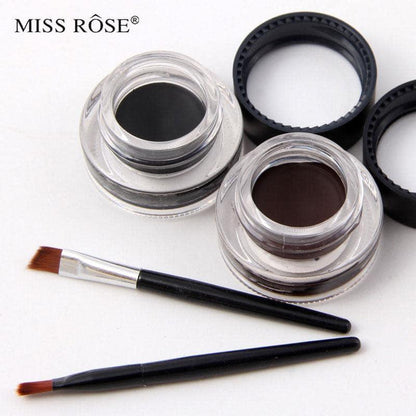 Miss Rose 2-in-1 Gel Eyeliner | MISS ROSE Gel Eyeliner - 2 color set Black and Brown - Zari Villas