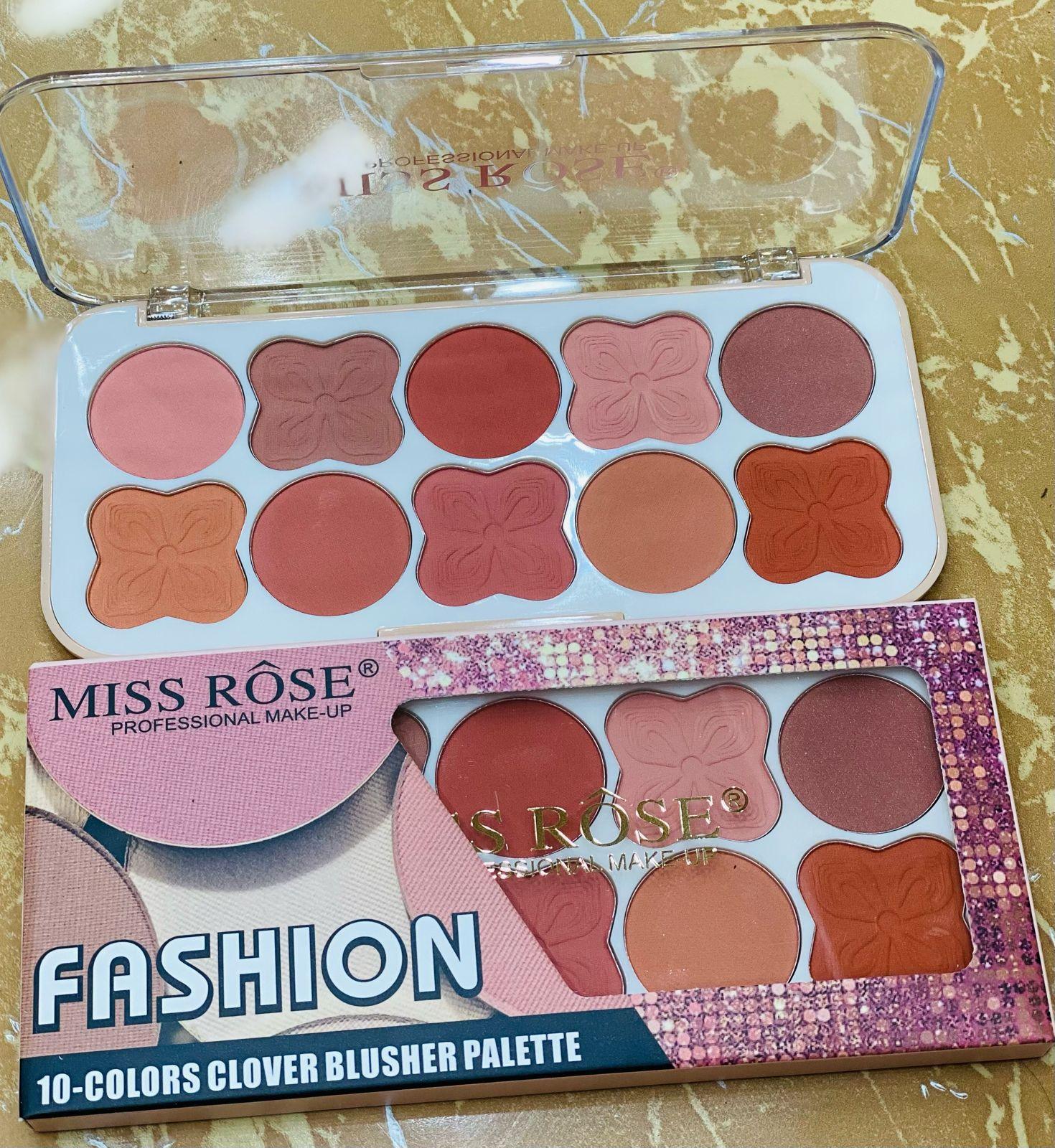 Miss Rose 10-Colors Clover Blusher Palette - Zari Villas