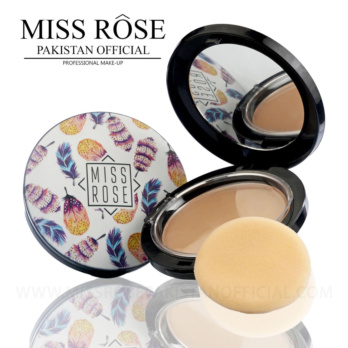 Miss Rose Professional Makeup Compact Powder - Zari Villas