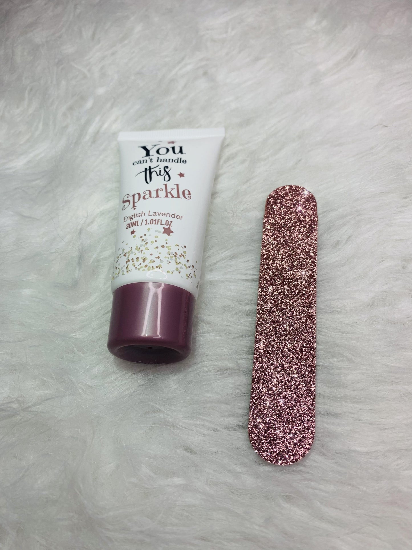 Sparkle Hand Cream & Nail File Set - Infused with Lavender & Shea Butter - Nourishing Hand Cream & Glass Nail File - Zari Villas