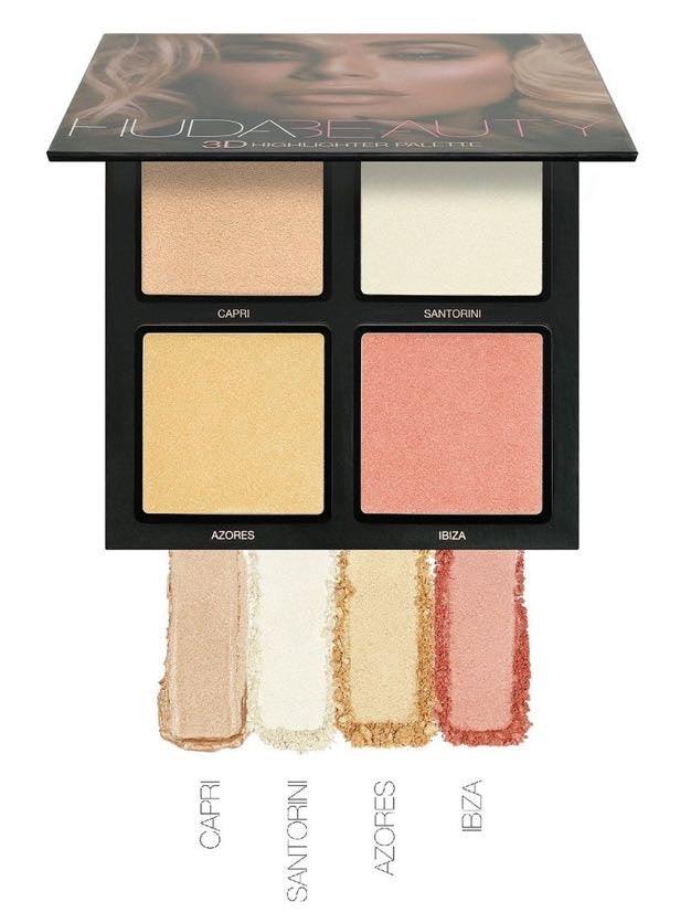 Huda Beauty 3D Highlighter Palette Zari Villas 