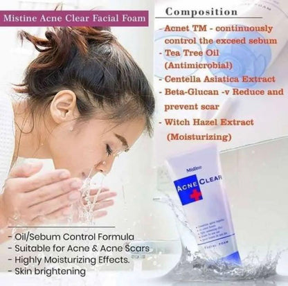 Mistine Acne Clear Face wash: Fight Breakouts and Achieve Clearer Skin - Zari Villas