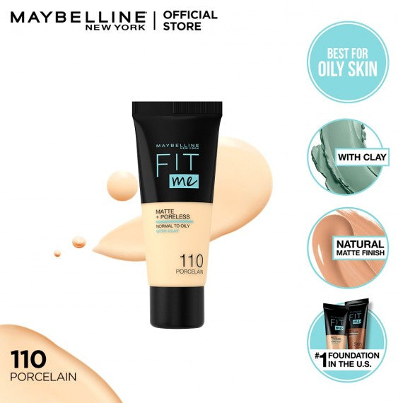 Fit Me Matte + Poreless Foundation in shade | Maybelline Fit Me