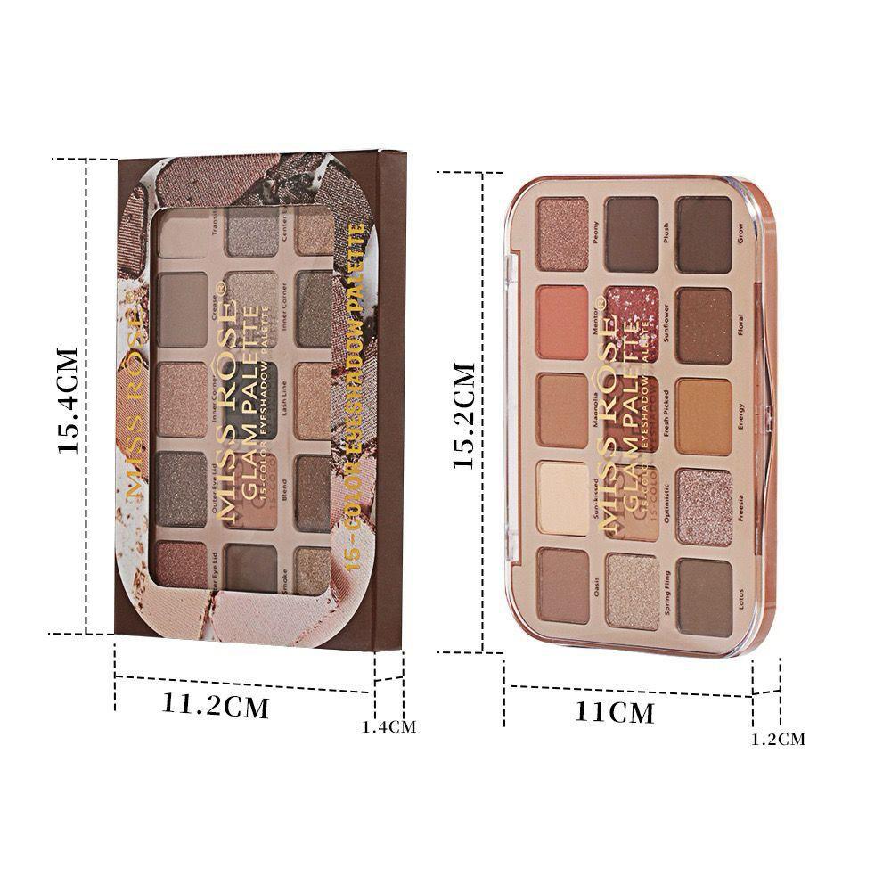 Miss Rose 15 Color Glam palette | Miss Rose Glam Palette - N2# - Zari Villas