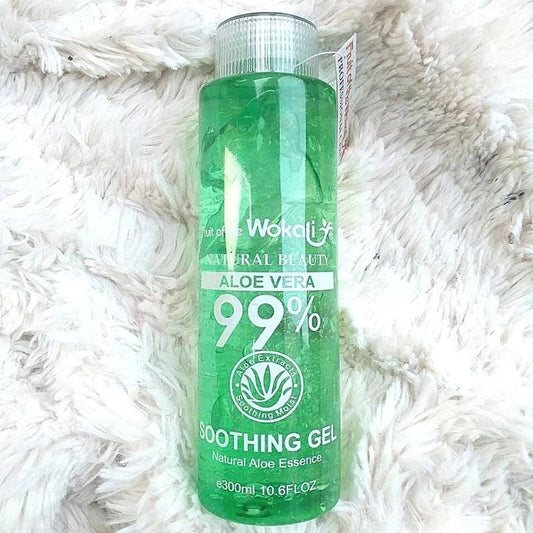 Wokali 99% Natural Aloe Vera Soothing Gel - 300ml | Aloe Vera Gel for Face and Body Hydration - Zari Villas