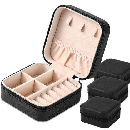 Portable Travel Mini Jewelry Box | Leather Jewellery Organizer - Zari Villas