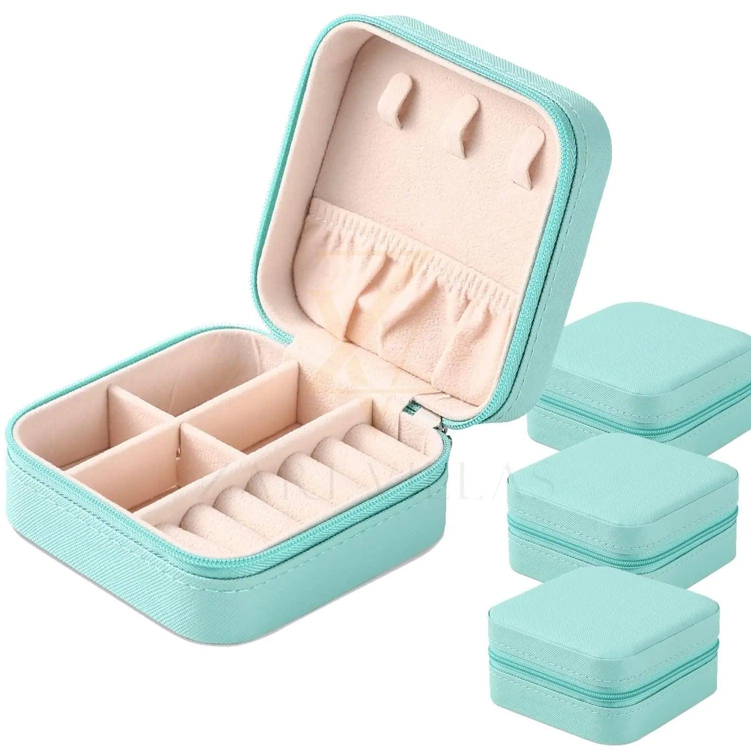 Portable Travel Mini Jewelry Box | Leather Jewellery Organizer - Zari Villas