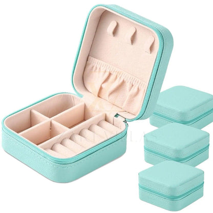 Portable Travel Mini Jewelry Box | Leather Jewellery Organizer - Zari Villas