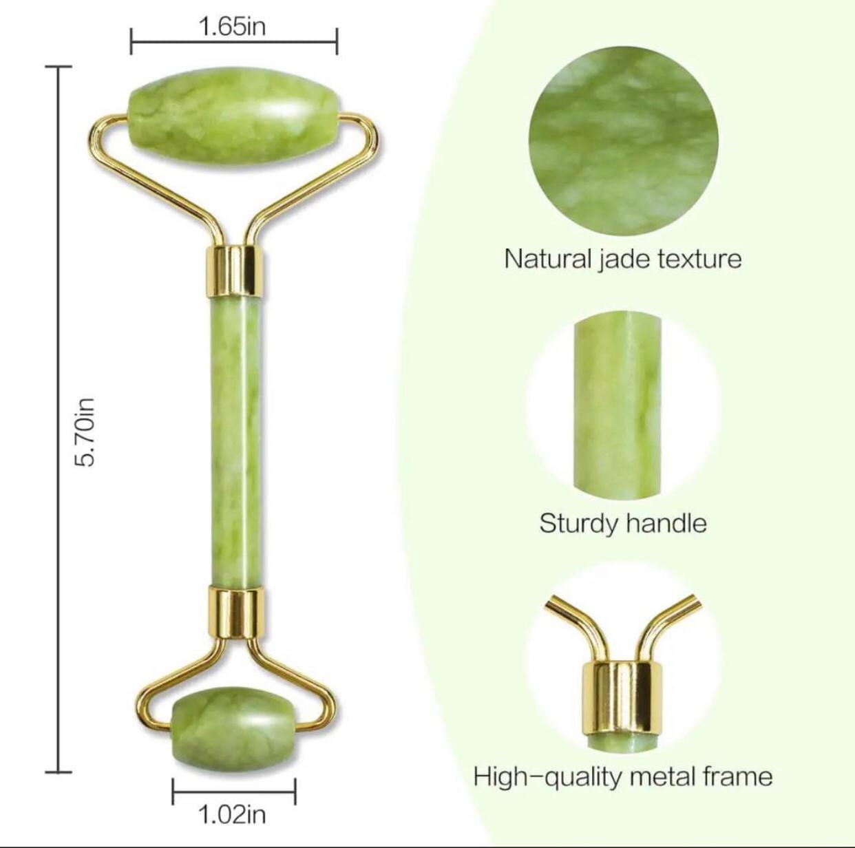 Crafted Jade Facial Roller & Gua Sha Set | Ultimate Jade Skincare Set | Jade Facial Tools | Anti-Aging Jade Facial Massage Tools - Zari Villas