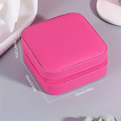 Portable Travel Mini Jewelry Box | Leather Jewellery Organizer