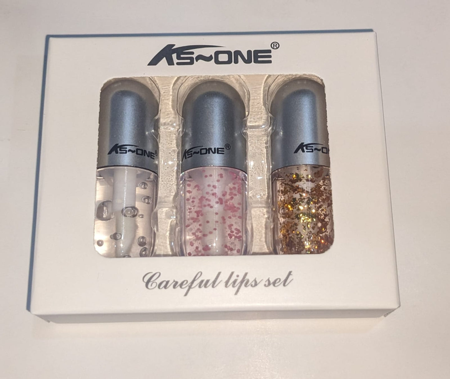 KS-ONE Careful Lips Set | 3 Pcs/Box Cute Little Bear Lip Oil Set - Moisturizing Lip Glaze Kit