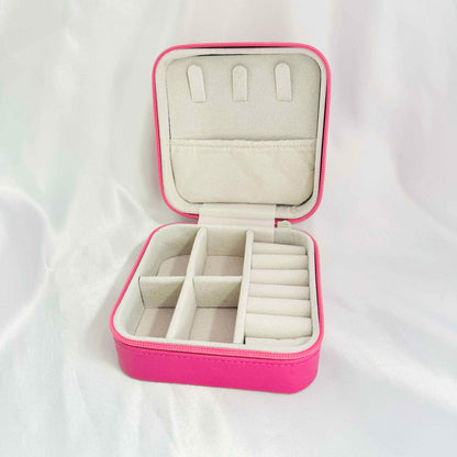 Portable Travel Mini Jewelry Box | Leather Jewellery Organizer