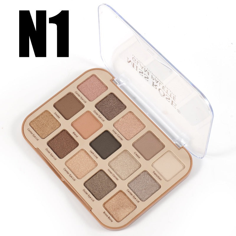 Miss Rose 15 Color Glam palette | MissRose Glam Collection - 15-Color Nude Eye Palette