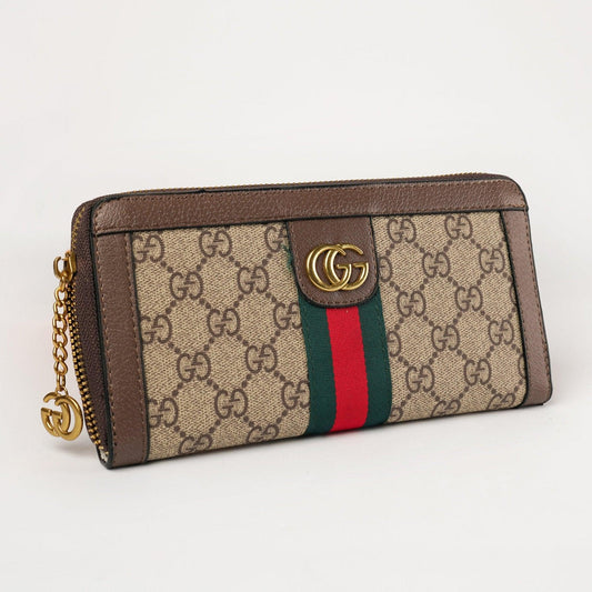 Classic Monogram Wallet with Iconic Stripe and Logo - Zari Villas