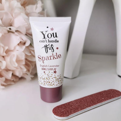 Sparkle Hand Cream & Nail File Set - Infused with Lavender & Shea Butter - Nourishing Hand Cream & Glass Nail File - Zari Villas