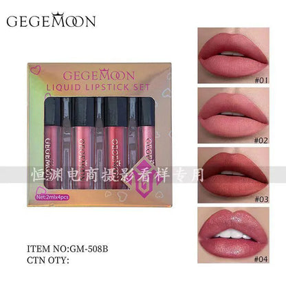 GEGEMOON 4in1 Liquid Lipstick Set