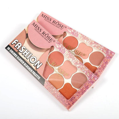 Miss Rose 10-Colors Clover Blusher Palette - Zari Villas