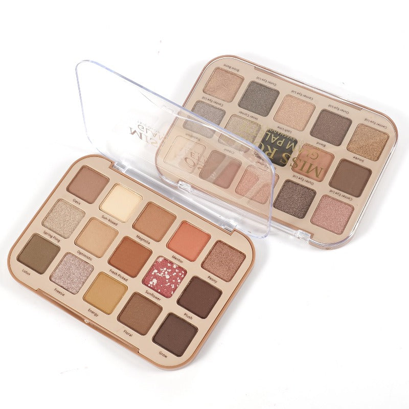 Miss Rose 15 Color Glam palette | MissRose Glam Collection - 15-Color Nude Eye Palette