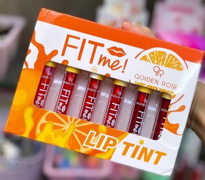 Qoiden Rose Fit Me! Lip Tint pack of 6 | Korean lip tint | Hydrating Lip Color