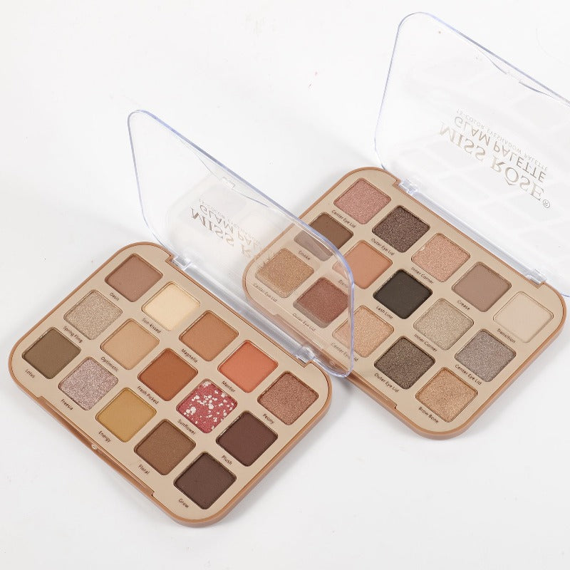 Miss Rose 15 Color Glam palette | MissRose Glam Collection - 15-Color Nude Eye Palette