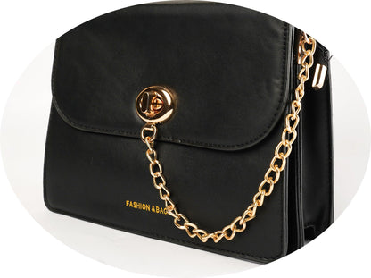 Zari Villas Sophisticated Black Chain crossbody Bag - Zari Villas